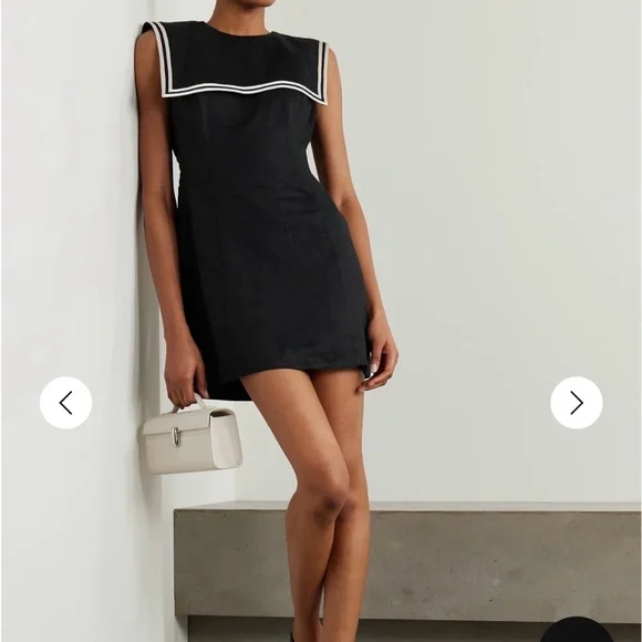Doen Monroe Black Linen Sailor Dress - Picture 10 of 12